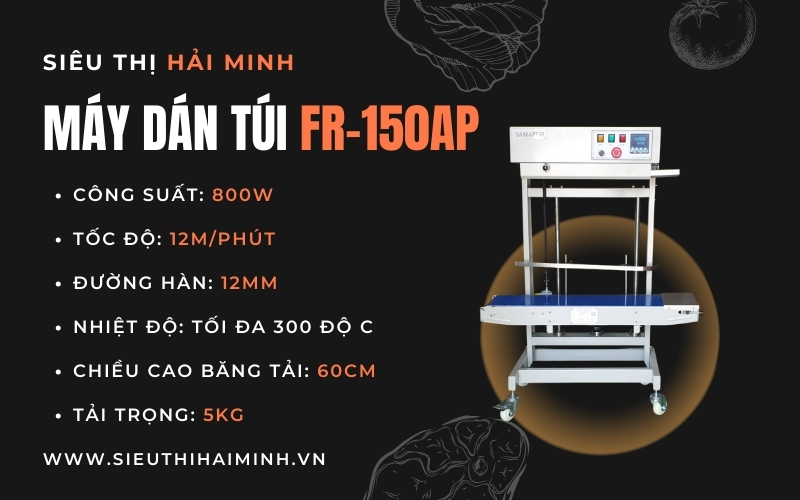 Máydán túi liên tục FR-150APgiá 17.500.000