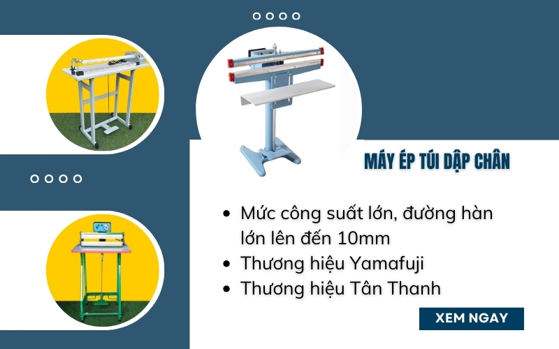 Máyép miệng túi dập chân