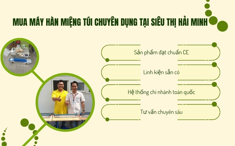 Mua máy hàn miệng túi chuyên dụng tại Siêu thị Hải Minh