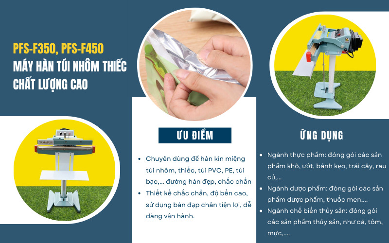 PFS-F350 và PFS-F450 dòng máy hàn túi nhôm thiếc chất lượng cao
