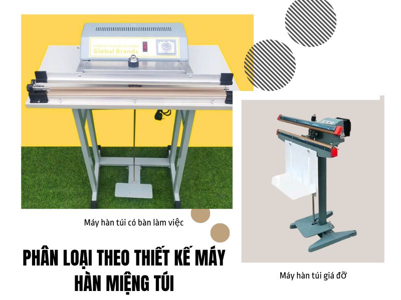 Phân loại máy hàn miệng túi theo thiết kế