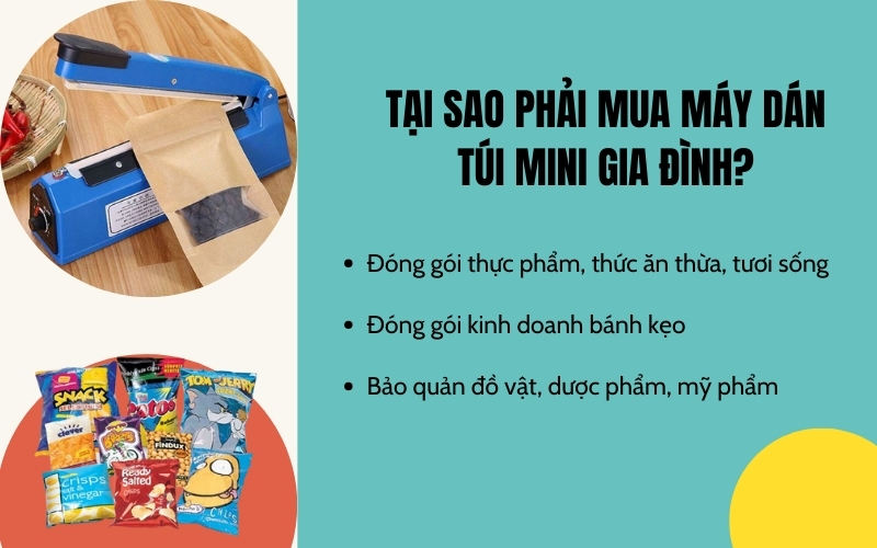 Tại sao phải mua máydán túi mini gia đình?