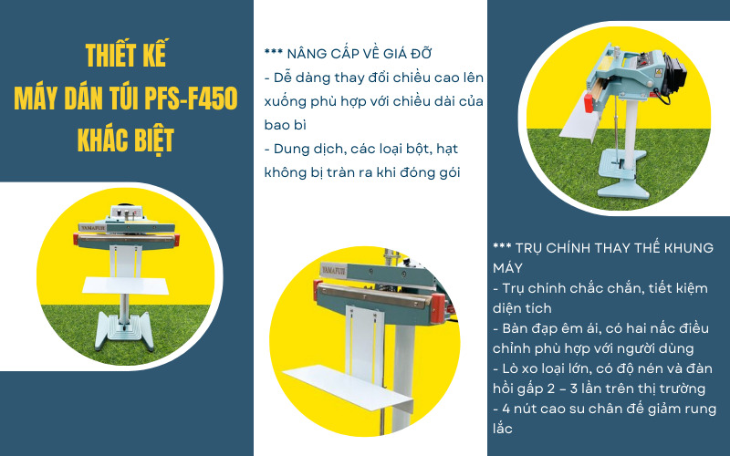 Thiết kế máy dán túi PFS-F450 khác biệt