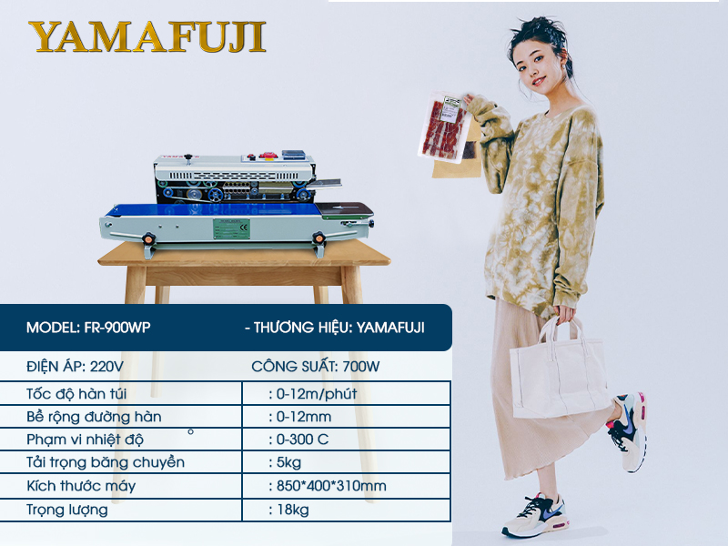 Thông số kĩ thuật của máy hàn túi FR-900WP