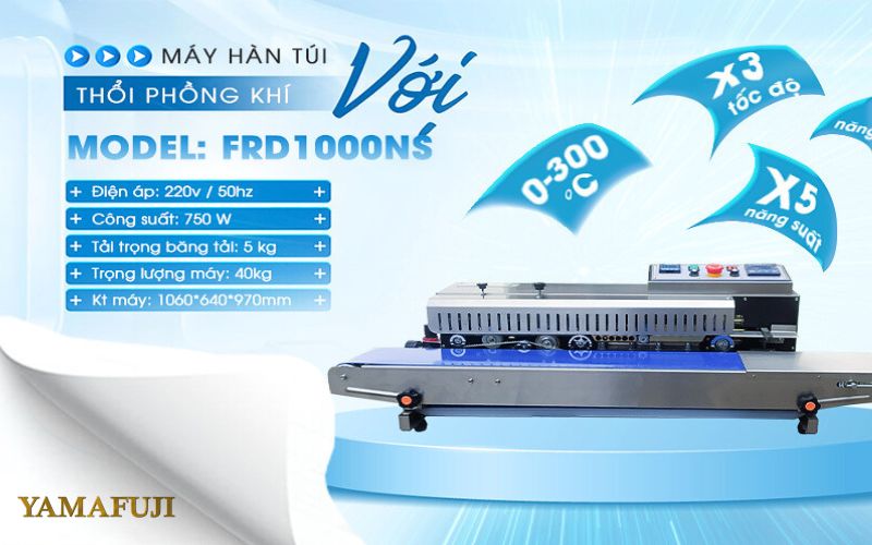Thông số kỹ thuật máy dán túi nilong FRD-1000NS