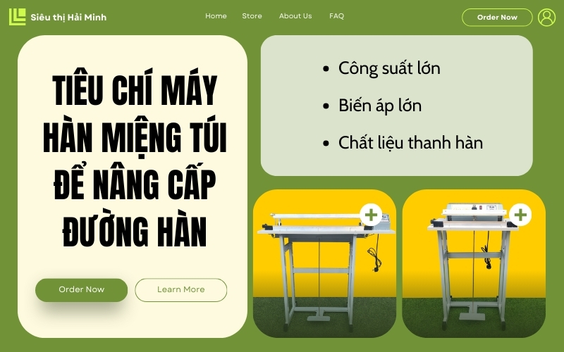Tiêu chí máy hàn miệng túi để nâng cấp đường hàn