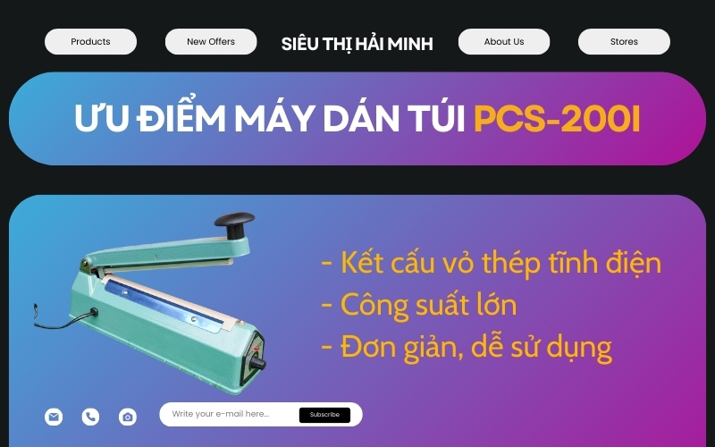 Tính năng vượt trội của máy ép túi PCS-200I