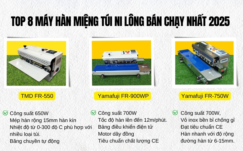 Top 8 máy hàn miệng túi ni lông bán chạy nhất 2025