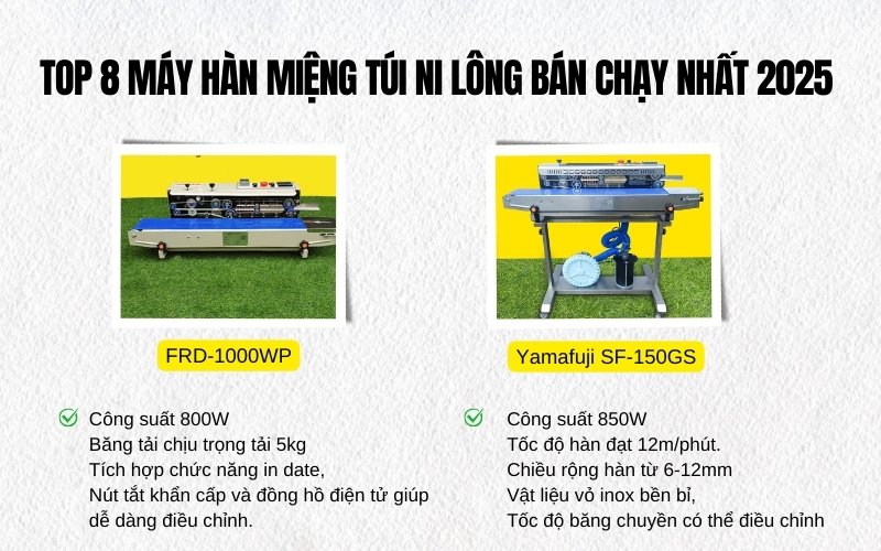 Top 8 máy hàn miệng túi ni lông bán chạy nhất 2025