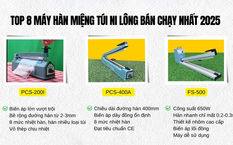Top 8 máy hàn miệng túi ni lông bán chạy nhất 2025
