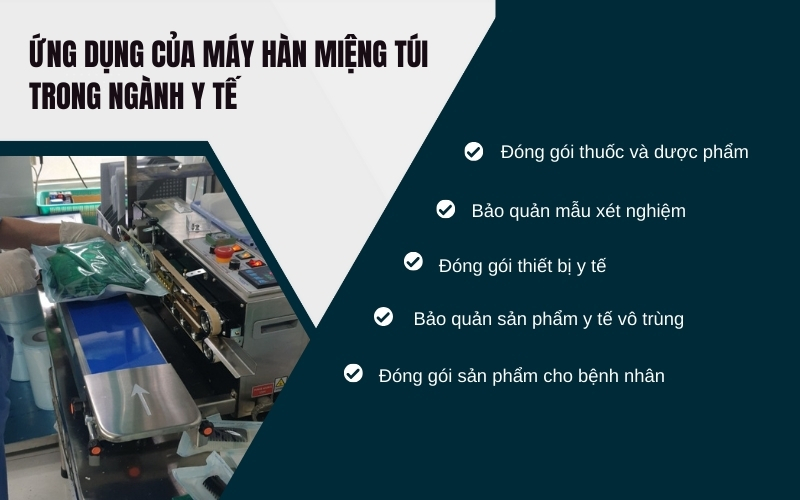 Ứng dụng của máy hàn miệng túi trong ngành y tế