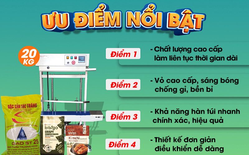 Ưu điểm máy dán túi FRL-150AP