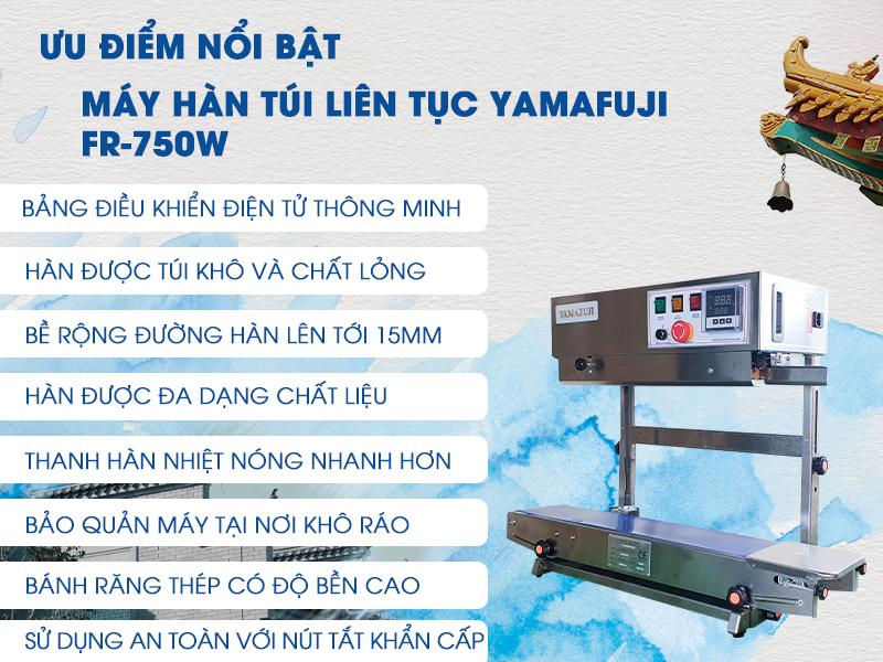 Ưu điểm nổi bật của máy hàn túi Yamafuji FR-750W