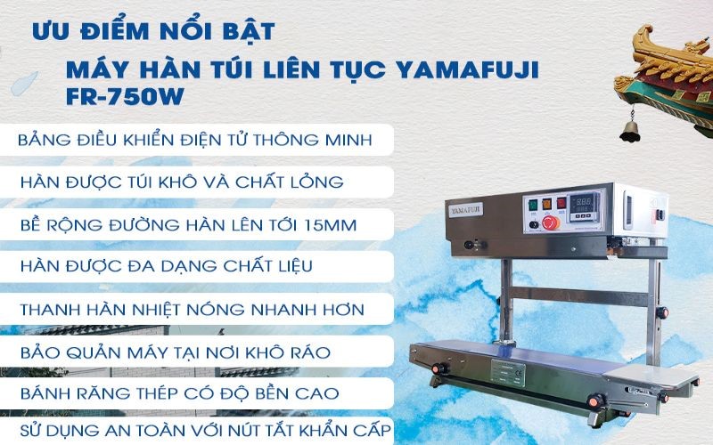 Ưu điểm nổi bật máy hàn túi liên tục FRD-750W