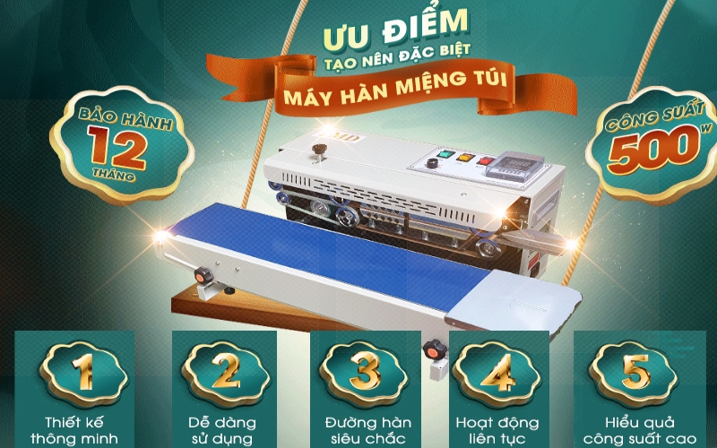 Ưu điểm vượt trội của máy hàn miệng túi TMD FR-900