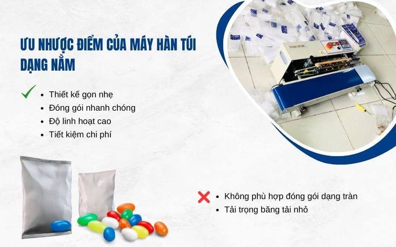 Ưu nhược điểm của máy hàn túi dạng nằm