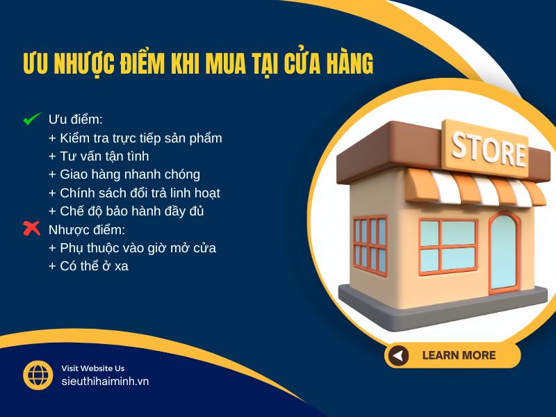 Ưu nhược điểm khi mua tại cửa hàng
