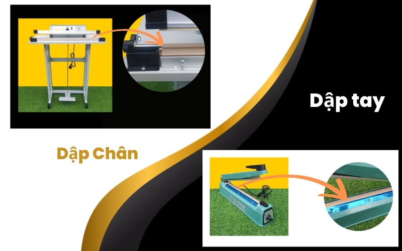 Vị trí lắp đặt dây hàn nhiệt trên máy hàn túi dập tay và chân