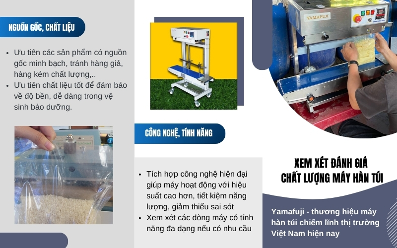 Xem xét đánh giá chất lượng máy hàn miệng túi