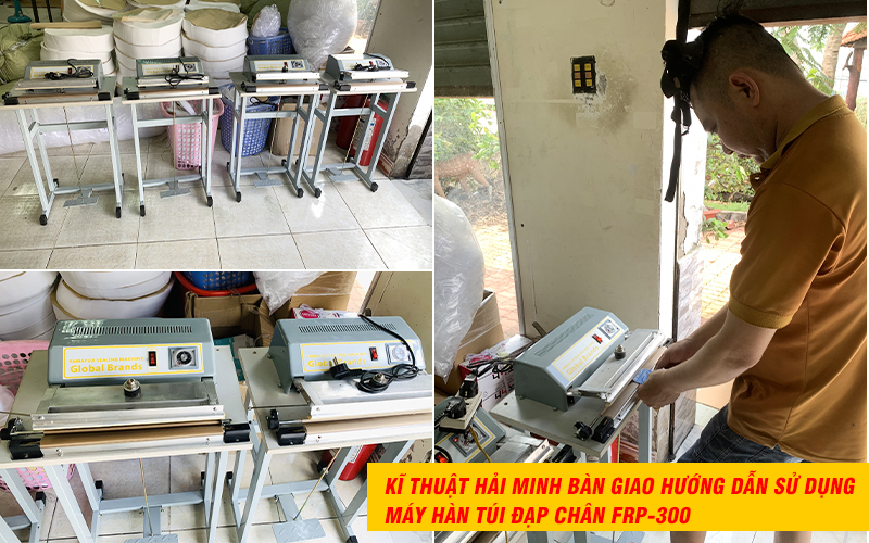 bàn giao Máy hàn túi đạp chân Yamafuji FRP-300 hàn 2-3-5 mm (Biến áp lớn)