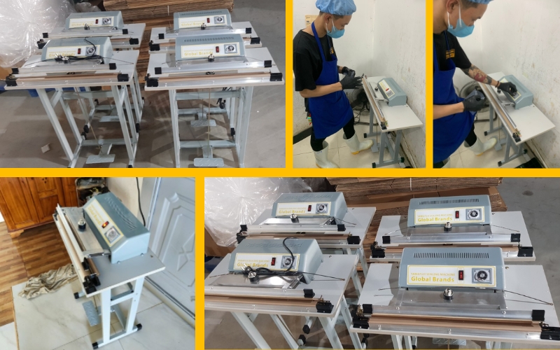 bàn giao máy hàn túi dập chân Yamafuji