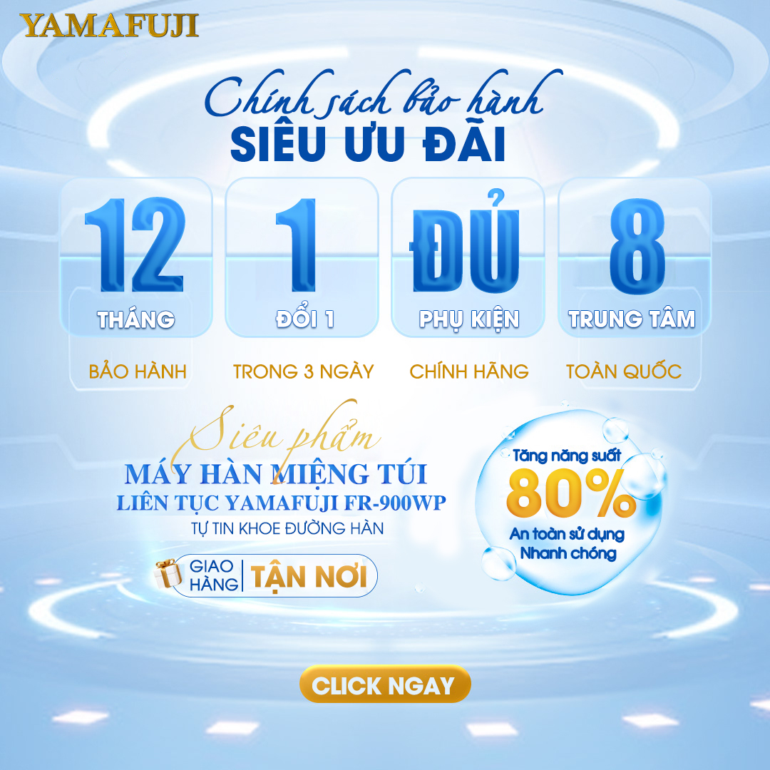 chính sách Máy hàn miệng túi Yamafuji FR-900WP