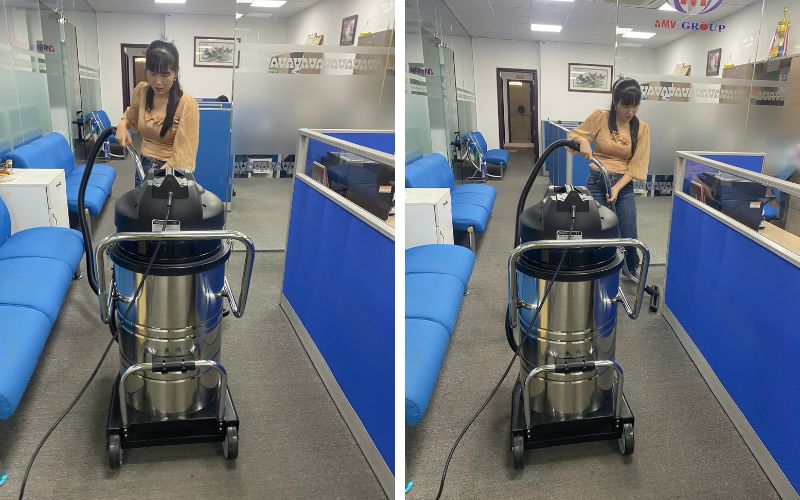 Kỹ thuật bàn giao Máy hút bụi hút nước Clepro S3/80 cho khách