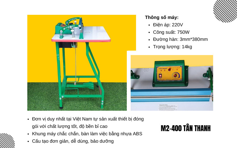 máy hàn miệng túi M2-400 Tân Thanh