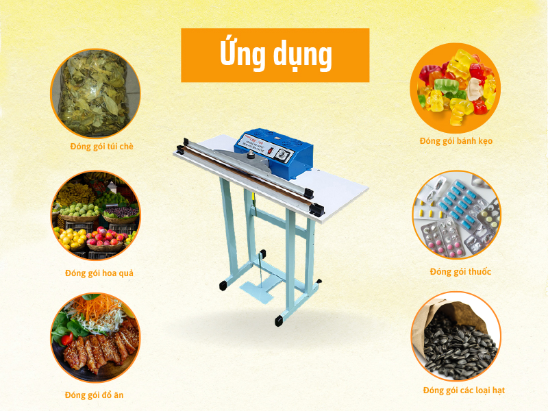 ứng dụng của máy hàn miệng túi đạp chân Yamafuji FRE-600