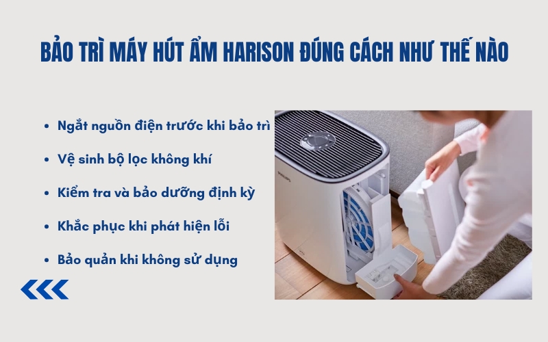 Bảo trì máy hút ẩm Harison đúng cách như thế nào