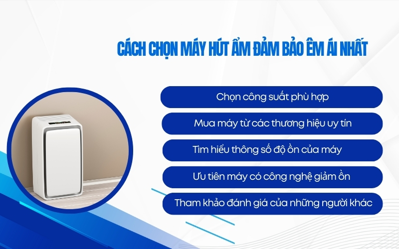 Cách chọn máy hút ẩm đảm bảo êm ái nhất