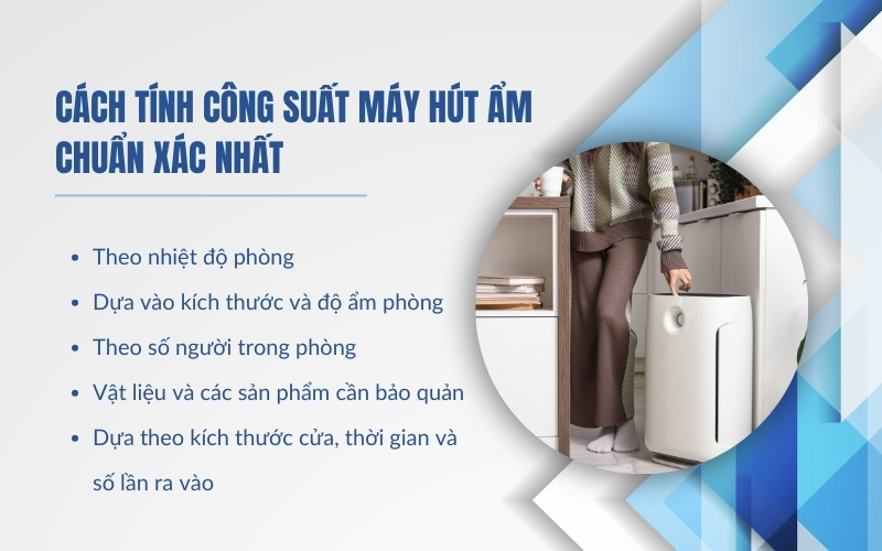 Cách tính công suất máy hút ẩm chuẩn xác nhất