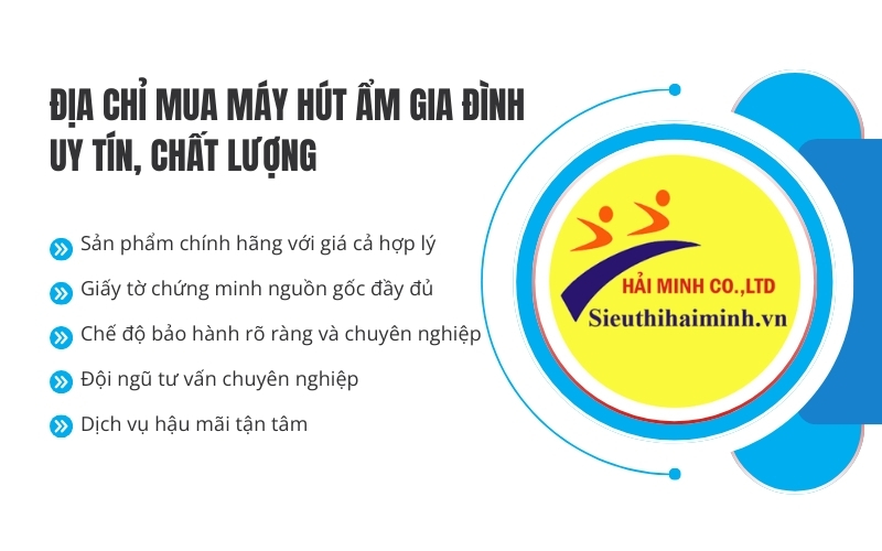 Địa chỉ mua máy hút ẩm gia đình uy tín, chất lượng