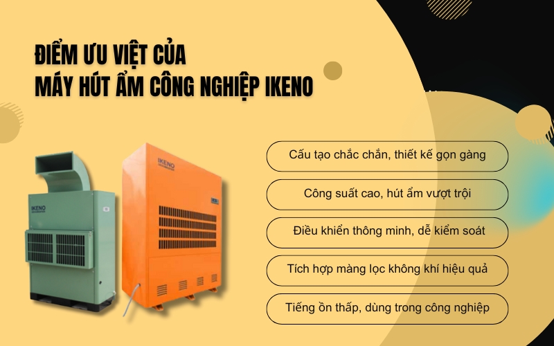Điểm ưu việt của máy hút ẩm công nghiệp Ikeno