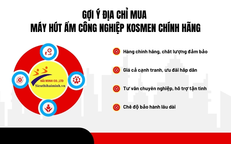 Gợi ý địa chỉ mua máy hút ẩm công nghiệp Kosmen chính hãng