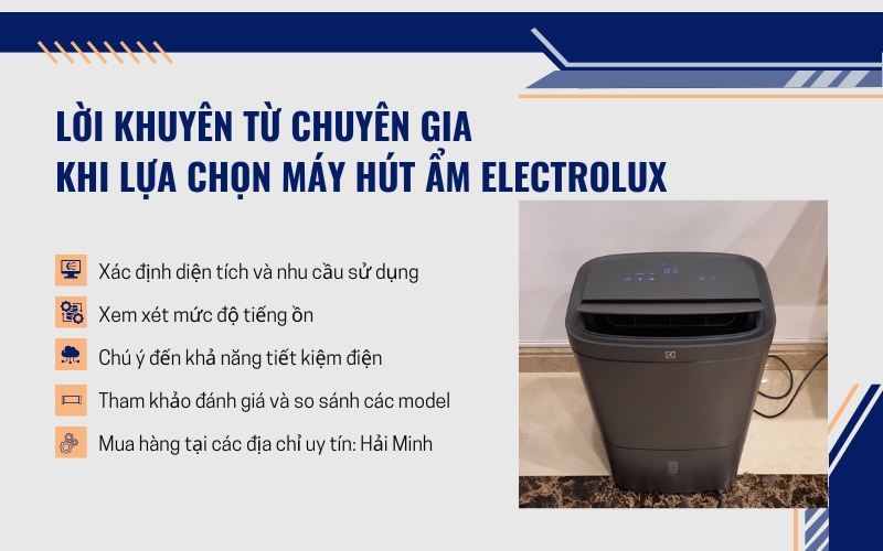 Lời khuyên từ chuyên gia khi lựa chọn máy hút ẩm Electrolux