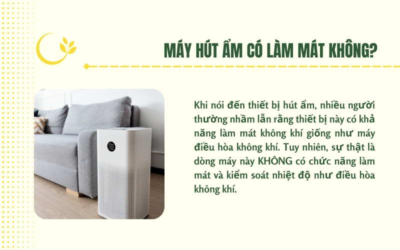 Máy hút ẩm có làm mát không?