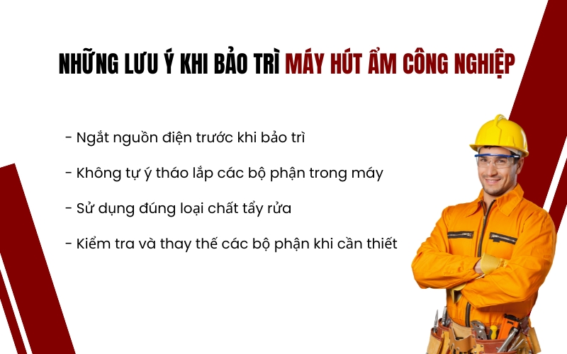 Những lưu ý khi bảo trì máy hút ẩm công nghiệp