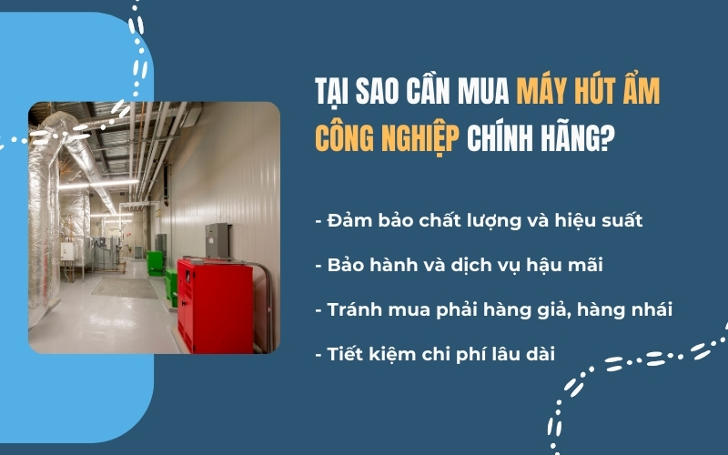 Tại sao cần mua máy hút ẩm công nghiệp chính hãng?