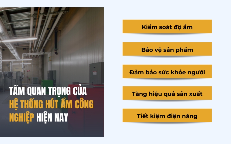Tầm quan trọng của hệ thống hút ẩm công nghiệp hiện nay