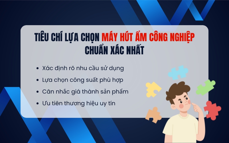 Tiêu chí lựa chọn máy hút ẩm công nghiệp chuẩn xác nhất