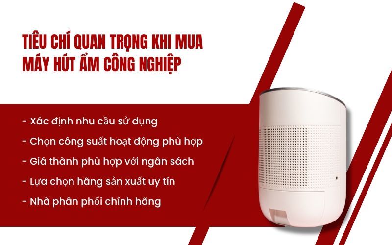 Tiêu chí quan trọng khi mua máy hút ẩm công nghiệp