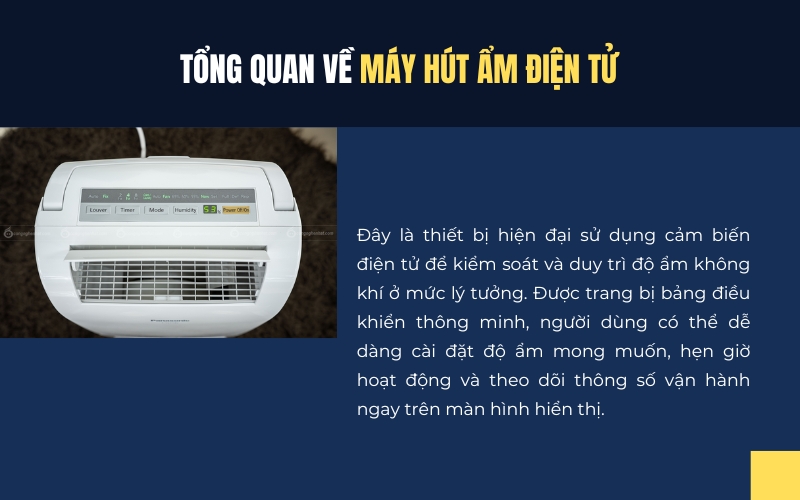 Tổng quan về máy hút ẩm điện tử