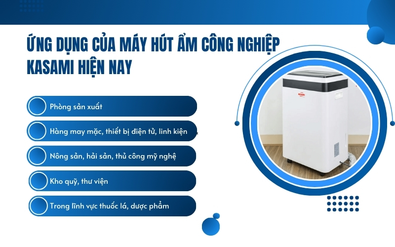 Ứng dụng của máy hút ẩm công nghiệp Kasami hiện nay