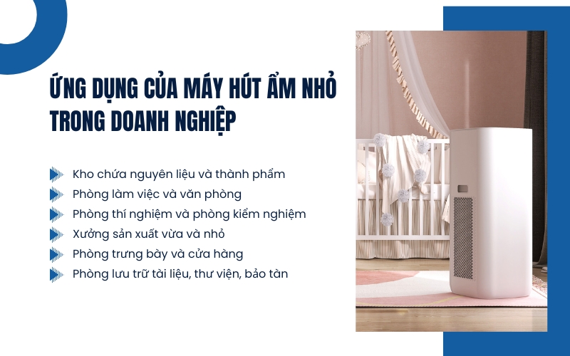 Ứng dụng của máy hút ẩm nhỏ trong doanh nghiệp