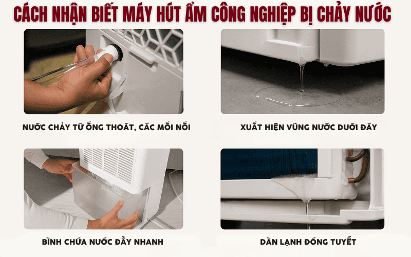 Cách nhận biết máy hút ẩm công nghiệp bị chảy nước