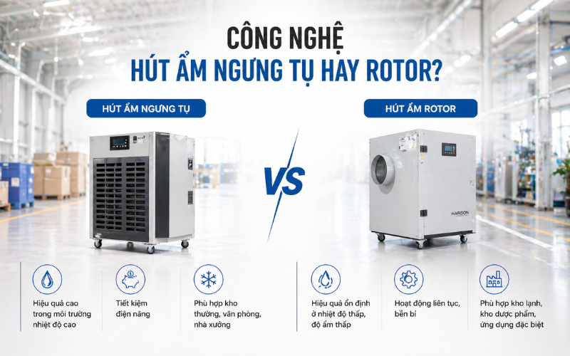 Công nghệ hút ẩm ngưng tụ hay rotor