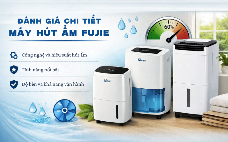Đánh giá chi tiết máy hút ẩm Fujie