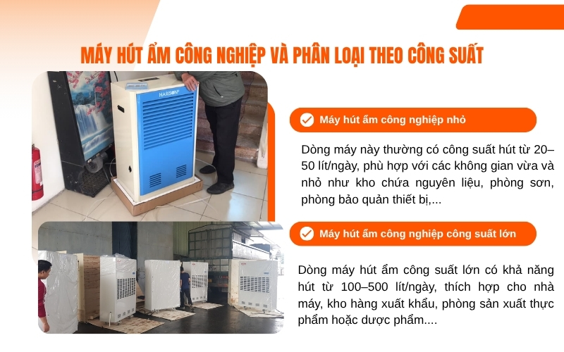 Máy hút ẩm công nghiệp và phân loại theo công suất