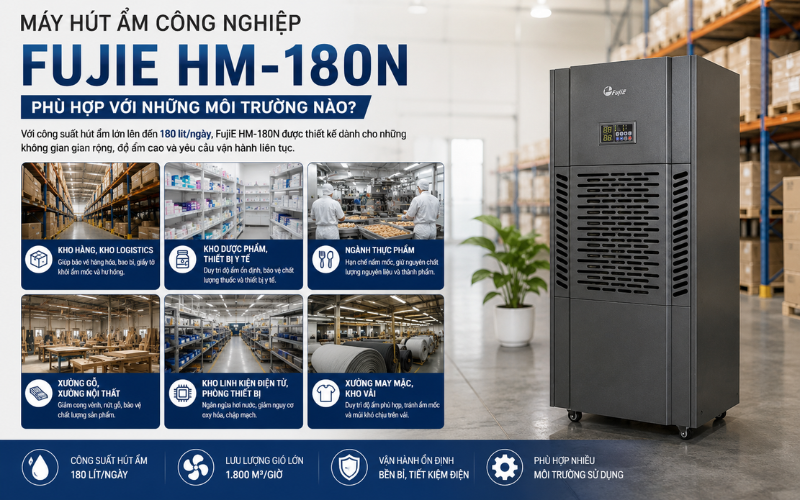 Máy hút ẩm công nghiệp FujiE HM-180N